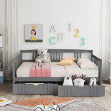 Chicken Pieces Full Size Daybed Wood Bed with Two Drawers | Space-Saving and Functional Design 