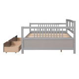 Chicken Pieces Full Size Daybed Wood Bed with Two Drawers | Space-Saving and Functional Design 