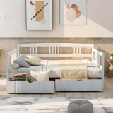 Chicken Pieces Full Size Daybed Wood Bed with Two Drawers | Space-Saving and Functional Design 