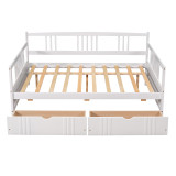 Chicken Pieces Full Size Daybed Wood Bed with Two Drawers | Space-Saving and Functional Design 