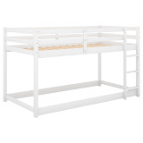 Chicken Pieces Twin over Twin Floor Bunk Bed with Ladder | Space-Saving and Sturdy Design 
