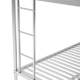 Twin over Full Bed with Trundle - Sturdy Steel Frame and Two-Side Ladders