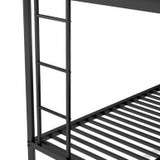 Twin over Full Bed with Trundle - Sturdy Steel Frame and Two-Side Ladders