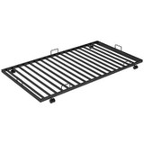 Twin over Full Bed with Trundle - Sturdy Steel Frame and Two-Side Ladders