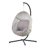 Chicken Pieces Large Hanging Egg Chair with Stand & UV Resistant Cushion Hammock Chairs with C-Stand  
