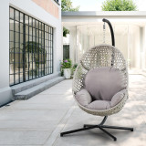 Chicken Pieces Large Hanging Egg Chair with Stand & UV Resistant Cushion Hammock Chairs with C-Stand  