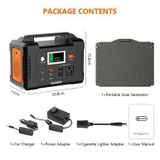 FlashFish 200W Portable Power Station with 60W Solar Panel and Foldable Solar Charger