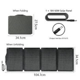 FlashFish 200W Portable Power Station with 60W Solar Panel and Foldable Solar Charger