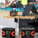 Flashfish CPAP Battery 45000mAh Backup Power Pack with 50W 18V Portable Solar Panel & Foldable Solar Charger