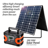  Flashfish CPAP Battery 45000mAh Backup Power Pack with 50W 18V Portable Solar Panel & Foldable Solar Charger 