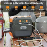 Flashfish 120W Portable Power Station - 98Wh/26400mAh Solar Generator Backup Battery