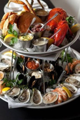 Seafood Tower Set 3-Tier with Aluminum Trays & Stand | Elevate Your Seafood Presentation & Entertaining Experience