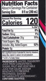 Finest Call Cranberry 100% Pure Juice Bar Drink Mix - 1 Liter