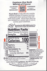 Real Peach Puree Exquisite Culinary Infused Syrup 16.9 fl. oz.