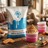 The Gelato Lab Cookie Butter Soft Serve Mix 3 lb/1.36 kgs - 5/Case