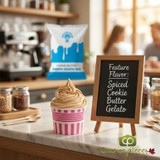 The Gelato Lab Cookie Butter Soft Serve Mix 3 lb/1.36 kgs - 5/Case