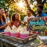 The Gelato Lab Horchata Soft Serve Mix 3 lb/1.36 kgs - 5/Case