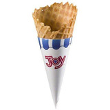 JOY Regular Jacketed Waffle Ice Cream Cones Bulk - 216/Case | 16 Cases per Pallet