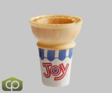 JOY #30 Flat Bottom Jacketed Cake Cone - 750/Case for Sturdy and Insulated Ice Cream Delights