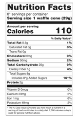 JOY Large Wide Mouth Jacketed Waffle Cone - 198/Case for Gourmet Ice Cream Delights