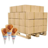JOY Large Wide Mouth Jacketed Waffle Cone - 198/Case | 16 Cases Per Pallet | 3168 CONES