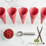 THE KONERY The Konery Pink Vanilla Waffle Cones - 144/Case | Vibrant and Delicious
