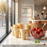 JOY #10 Flat Bottom Ice Cream Cake Cones Bulk - 720/Case | Crispy and Versatile