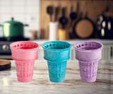 JOY Assorted Color Flat Bottom Cake Cone - 216/Case | Vibrant and Delicious