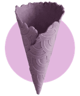 The Konery Lavender Waffle Cones - 144/Case | Delicate Floral Flavors