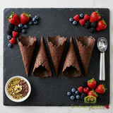 THE KONERY The Konery Dark Chocolate Waffle Cones - 144/Case | Decadent Chocolate Indulgence