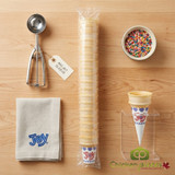 JOY #40 Flat Bottom Jacketed Cake Cone - 600/Case | Perfect Cones for Delightful Desserts