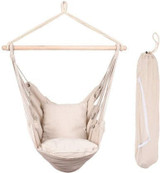 Hammock Chair Swing Seat with Cushions and Carry Bag | Ultimate Comfort with Weight Capacity 300 Lbs