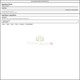 Coco Lopez Cream of Coconut LARGE | 57 oz/1.63 Kgs — Nutrition and Ingredients Label — www.chickenpieces.com