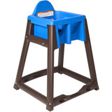 Koala Kare KidSitter Brown Assembled Convertible Plastic High Chair with Blue Seat - Versatile and Ready-to-Use- CHICKEN PIECES