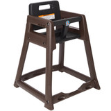 Koala Kare Brown Assembled Stackable Plastic High Chair - Sturdy & Space-Saving- CHICKEN PIECES