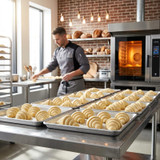 CP Quarter Size 9 1/2" x 13" 19 Gauge Wire in Rim Aluminum Bun / Sheet Pan (12/Case)- CHICKEN PIECES