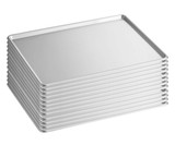 CP Full Size NSF 20 Gauge 18" x 26" Open Bead Rim Stainless Steel Bun Pan / Sheet Pan (12/Case)- CHICKEN PIECES