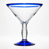 Libbey Aruba 24 oz. Martini Glass with Cobalt Rim and Base - 12/Case-Chicken Pieces