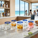 Libbey Aruba 12 oz. Cobalt Accent Rocks Glass Set - 12/Case-Chicken Pieces