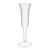 CP 5 oz. Heavy Weight Clear 1-Piece Plastic Champagne Flute - 96/Case | Raise a Toast with Elegance in Sturdy Plastic Flutes-Chicken Pieces