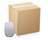 CP 16 oz. Heavy Weight Clear Plastic Stemless Wine Glass - 64/Case | Sip Wine with Elegance in Sturdy Stemless Style-Chicken Pieces