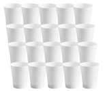 CP White Plastic Tiny Upscale Shot Glass 2 oz. - 20/Case-Chicken Pieces