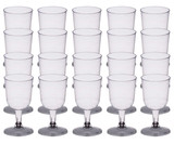 CP 5 oz. Heavy Weight Clear 2-Piece Plastic Wine Goblet - 20/Pack | Sip Wine Elegantly in Two-Piece Plastic Goblets- CHICKEN PIECES