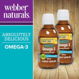 webber naturals Webber Naturals Crystal Clean from the Sea - Omega-3 Liquid 1250 mg EPA/DHA 1000 IU Vitamin D3 - 2 x 200 mL Lemon Cake Flavour | Nutrient-Rich Omega-3 & Vitamin D3 in Delicious Lemon Cake Taste 