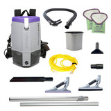 ProTeam Super Coach Pro 6 Qt. Backpack Vacuum with 106841 18" Sidewinder Carpet Kit - 120V