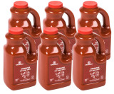 Kikkoman Sriracha Hot Chili Sauce 5 lb. Container - 6/Case - Spice Up Your Dishes with Flavorful Heat 
