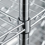 CP Wine Rack 14" x 48" 12 Shelf 132-Bottle Wire with 74" Posts-Chicken Pieces