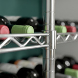 CP Wine Rack 14" x 48" 5 Shelf 55-Bottle Wire with 34" Posts-Chicken Pieces