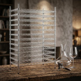 CP Wine Rack 24" x 48" 12 Shelf 264-Bottle Chrome Wire with 74" Posts-Chicken Pieces