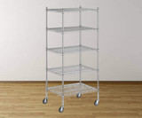 CP 24" x 30" x 70" NSF Chrome Mobile Wire Shelving Starter Kit | Your new storage sidekick that's as versatile as it is sturdy- Chicken Pieces